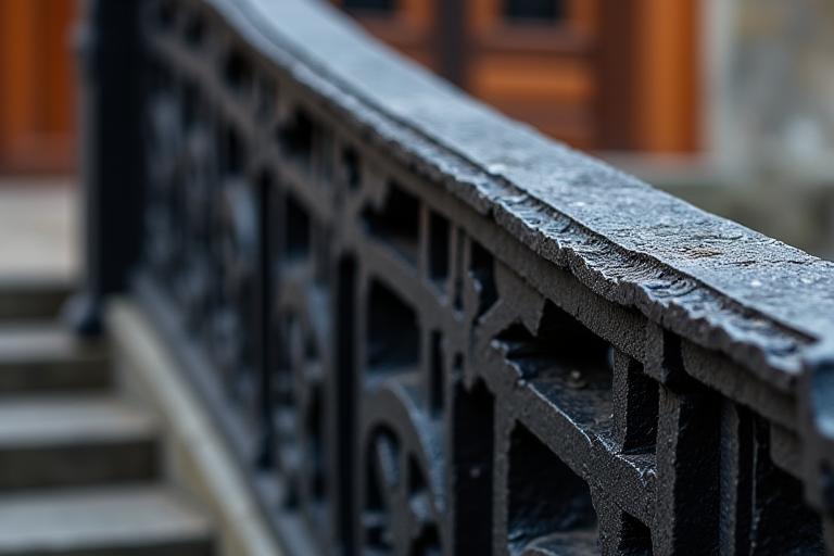 덕수궁 석조전의 섬세하게 복원된 근대 서양식 철제 난간